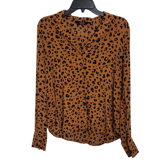 & Other Stories Leopard Print Blouse Top Size 6 Animal Print Mob Wife Classic - Picture 2 of 7